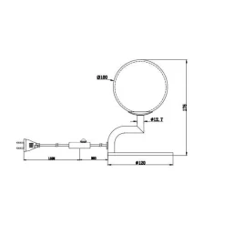 Pholc MOBIL Bordlampe Sort/Opal