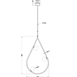 Pholc PEARLS 80 Pendel Messing/Blank Opal