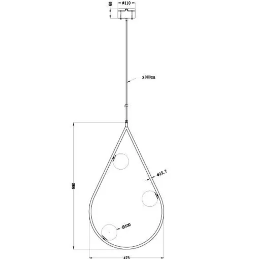 Pholc PEARLS 80 Pendel Messing/Blank Opal