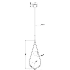 Pholc PEARLS 65 Pendel Messing/Blank Opal