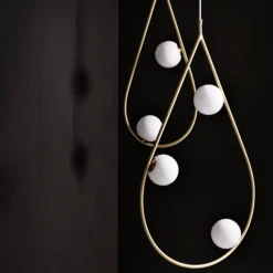 Pholc PEARLS 65 Pendel Messing/Blank Opal