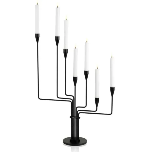 Piet Hein Karlsvognen Lysestage H63 cm Sort