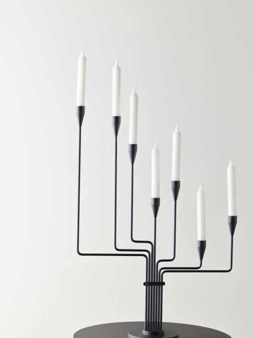 Piet Hein Karlsvognen Lysestage H63 cm Sort