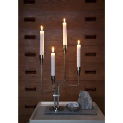 Piet Hein Karlsvognen Lysestage H63 cm Rustfrit Stål