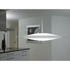 Piet Hein Sinus 550P Pendel Opal med Hvid Tekstil Ledning