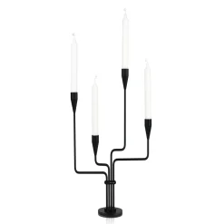 Piet Hein Sydkorset Lysestage H38 cm Sort