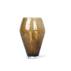Ro Collection Crushed Glass Vase Stor Sepia Brown