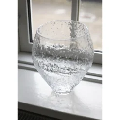 Ro Collection Crushed Glass Vase Medium Klar