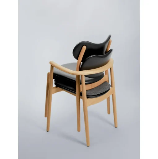 Ro Collection Hybrid Spisebordsstol Polstret Sáde Olieret Eg/Mørkebrun Láder