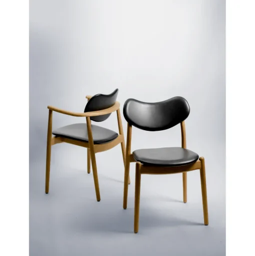 Ro Collection Hybrid Spisebordsstol Polstret Sáde Olieret Eg/Mørkebrun Láder
