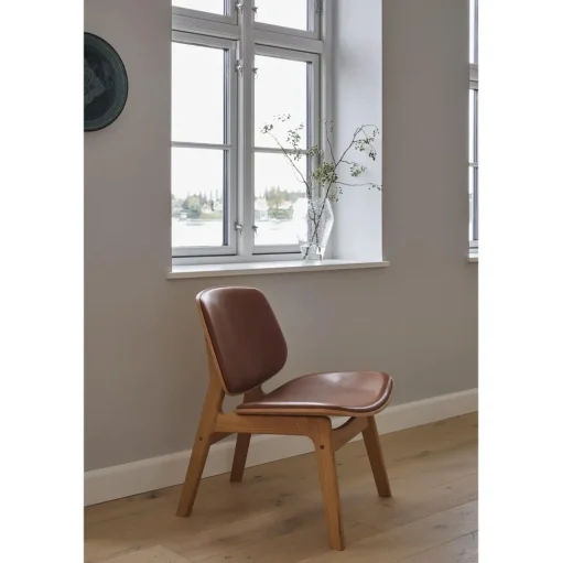 Ro Collection Pandora Lánestol Polstret Sáde Sortlakeret Eg/Calvados Láder