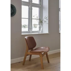 Ro Collection Pandora Lánestol Polstret Sortlakeret Eg/Mørkebrun Láder