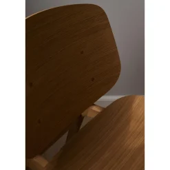 Ro Collection Pandora Lánestol Polstret Sortlakeret Eg/Mørkebrun Láder