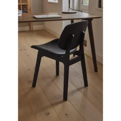 Ro Collection Pandora Spisebordsstol Polstret Sortlakeret Eg/Mørkebrun Láder