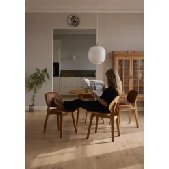 Ro Collection Pandora Spisebordsstol Polstret Sáde Olieret Eg/Sort Láder