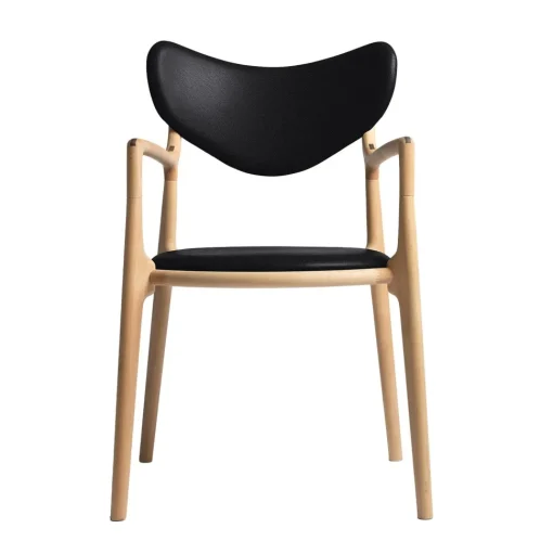 Ro Collection Salon Spisebordsstol Polstret Olieret Bøg/Sort Láder