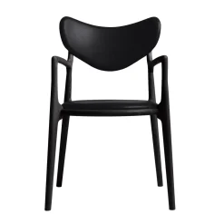 Ro Collection Salon Spisebordsstol Polstret Sortlakeret Eg/Sort Láder