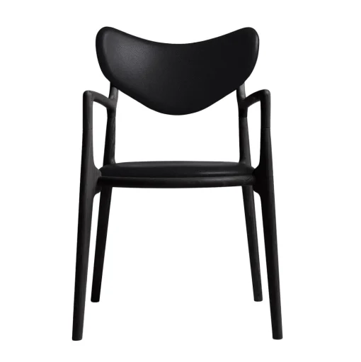 Ro Collection Salon Spisebordsstol Polstret Sortlakeret Eg/Sort Láder