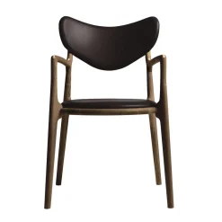 Ro Collection Salon Spisebordsstol Polstret Røget Eg/Mørkebrun Láder