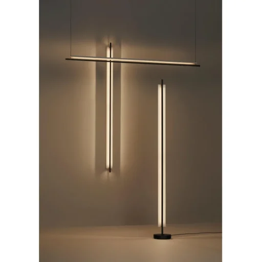 Santa & Cole Lámina 165 Gulvlampe Hvid/Sort