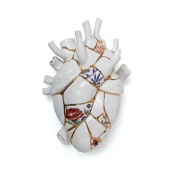 Seletti Love In Bloom Kintsugi Vase Hvid/Multifarvet