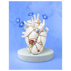 Seletti Love In Bloom Kintsugi Vase Hvid/Multifarvet