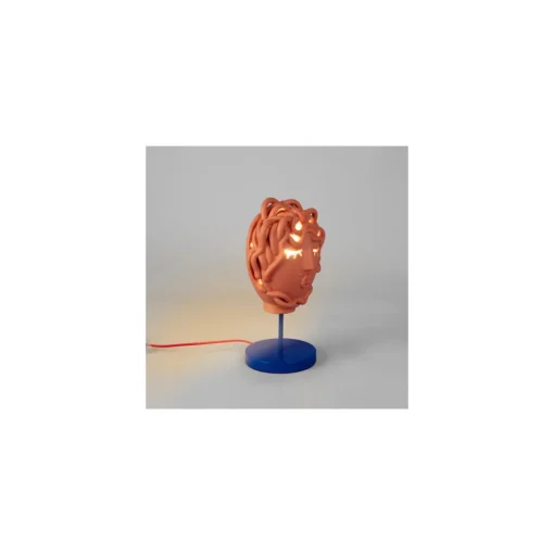 Seletti Magna Graecia Collection Medusa Mask Bordlampe Terracotta/Blå