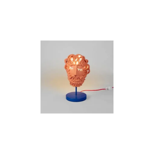Seletti Magna Graecia Collection Ulysse Mask Bordlampe Terracotta/Blå