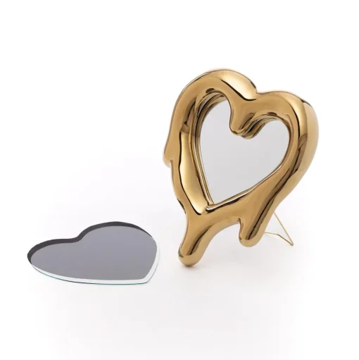 Seletti Melted Heart Spejl Guld