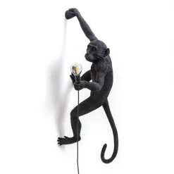 Seletti Monkey Hanging Right Váglampe Sort Udendørs