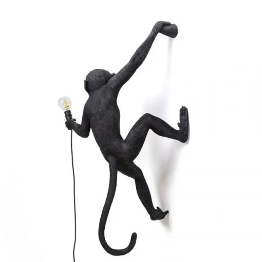 Seletti Monkey Hanging Right Váglampe Sort Udendørs