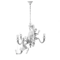 Seletti Monkey Lysekrone Hvid
