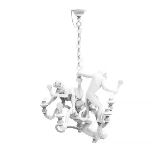 Seletti Monkey Lysekrone Hvid
