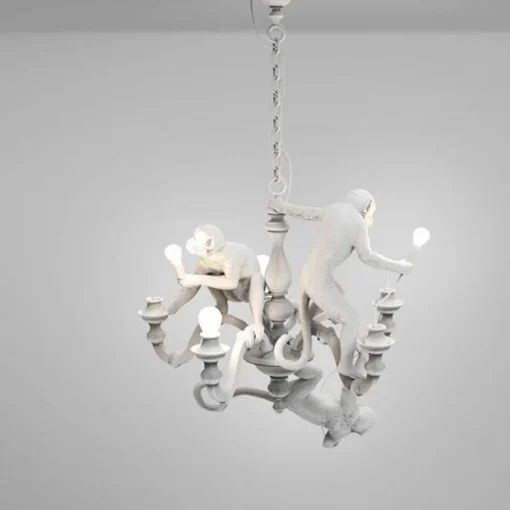 Seletti Monkey Lysekrone Hvid