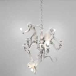 Seletti Monkey Lysekrone Hvid