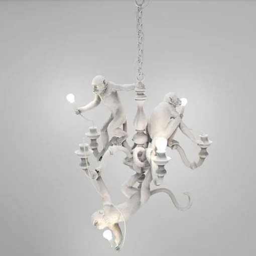 Seletti Monkey Lysekrone Hvid