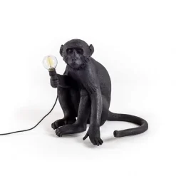 Seletti Monkey Sitting Bordlampe Sort Udendørs
