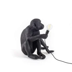 Seletti Monkey Sitting Bordlampe Sort Udendørs