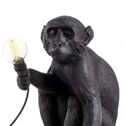 Seletti Monkey Sitting Bordlampe Sort Udendørs