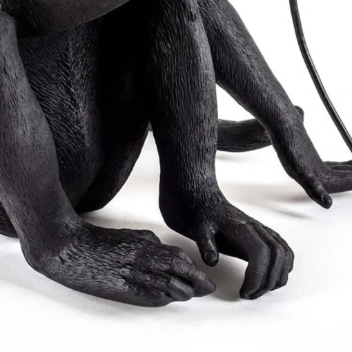 Seletti Monkey Sitting Bordlampe Sort Udendørs