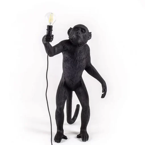 Seletti Monkey Standing Bordlampe Sort Udendørs