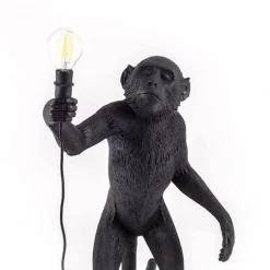 Seletti Monkey Standing Bordlampe Sort Udendørs