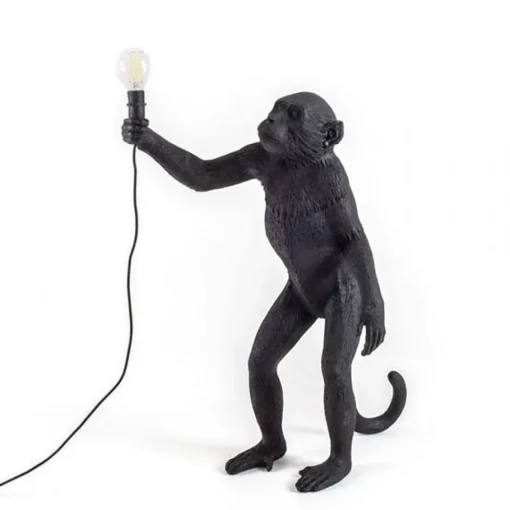 Seletti Monkey Standing Bordlampe Sort Udendørs