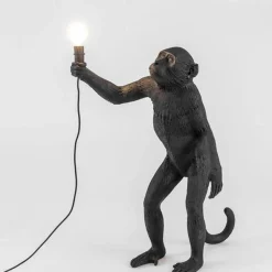 Seletti Monkey Standing Bordlampe Sort Udendørs