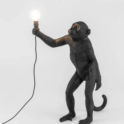 Seletti Monkey Standing Bordlampe Sort Udendørs