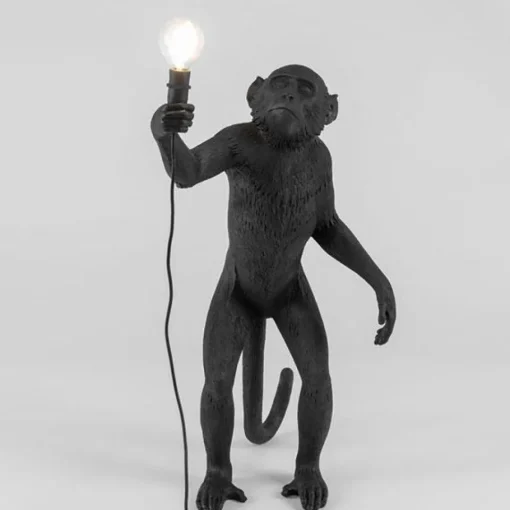 Seletti Monkey Standing Bordlampe Sort Udendørs
