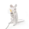 Seletti Mouse Mac Sitting Bordlampe Hvid