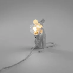Seletti Mouse Mac Sitting Bordlampe Hvid