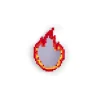 Seletti Pixel Flame Spejl Rød/Orange/Gul