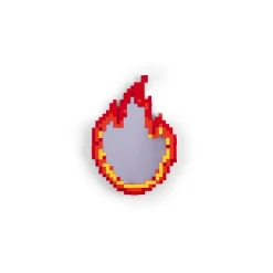 Seletti Pixel Flame Spejl Rød/Orange/Gul